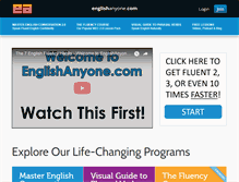 Tablet Screenshot of englishanyone.com
